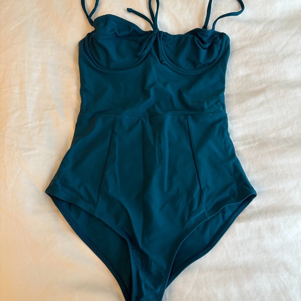 Reformation One-piece swimsuit Green Lycra Size XS - Picture 3 of 3